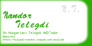 nandor telegdi business card